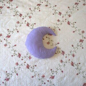 (2/$20)  Moon Shaped Kawaii Pillow Size SMALL Lavender